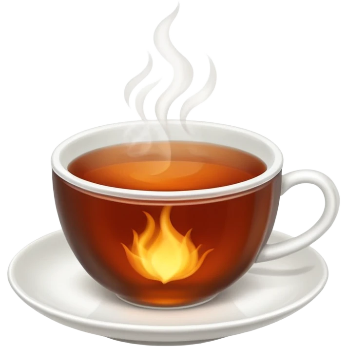 Cup of black tea emoji