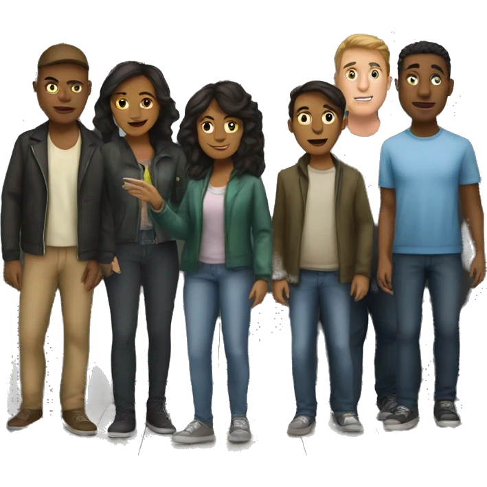 people standing inside subway emoji