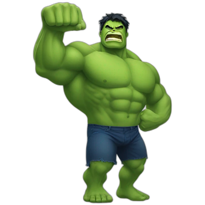 Hulk lifting emoji