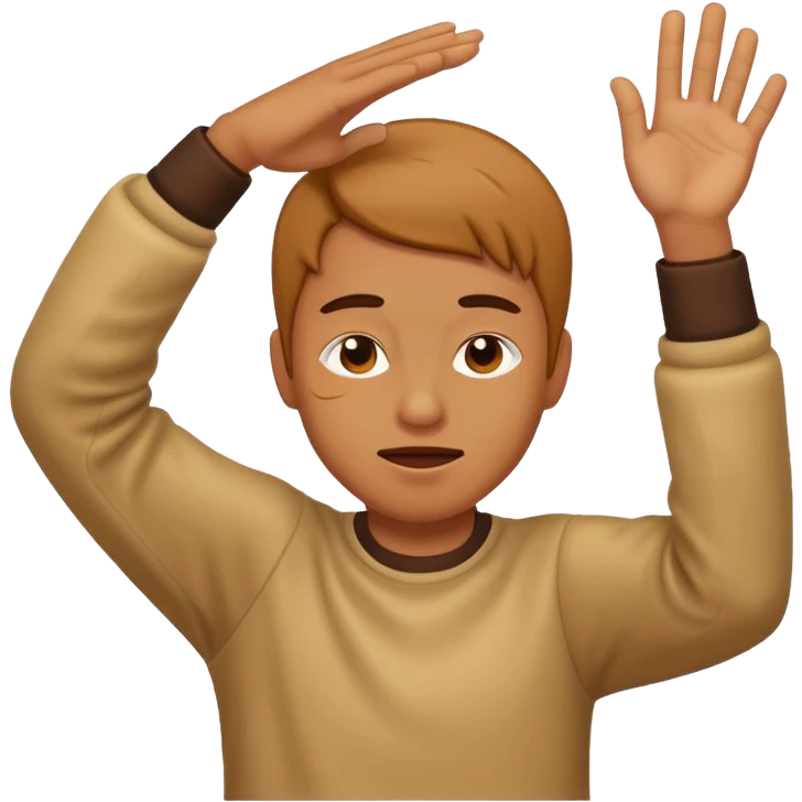a person dabbing  emoji
