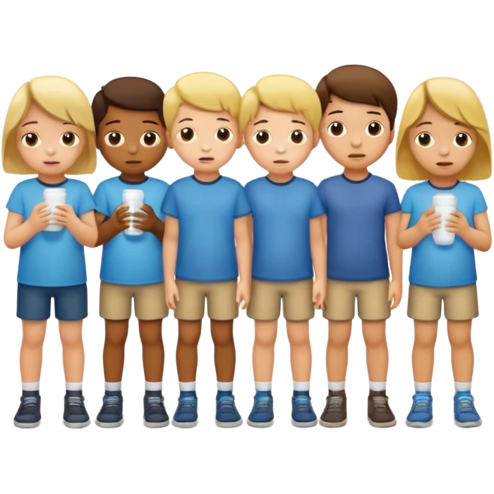 Children peeing standing emoji