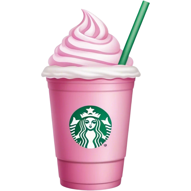 starbucks cup pink drink with cold foam emoji