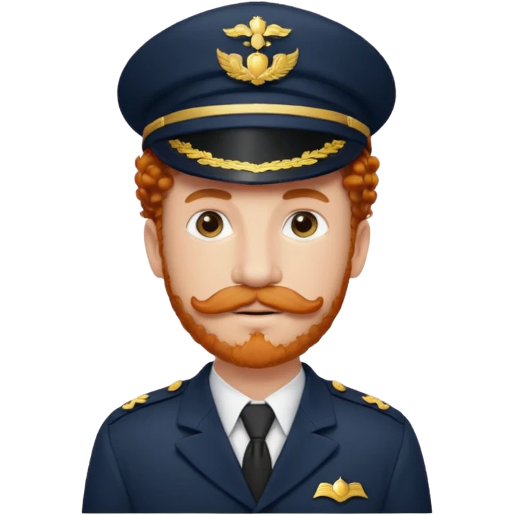 bellboy face big curly hair ginger bellboy red hat mustache emoji