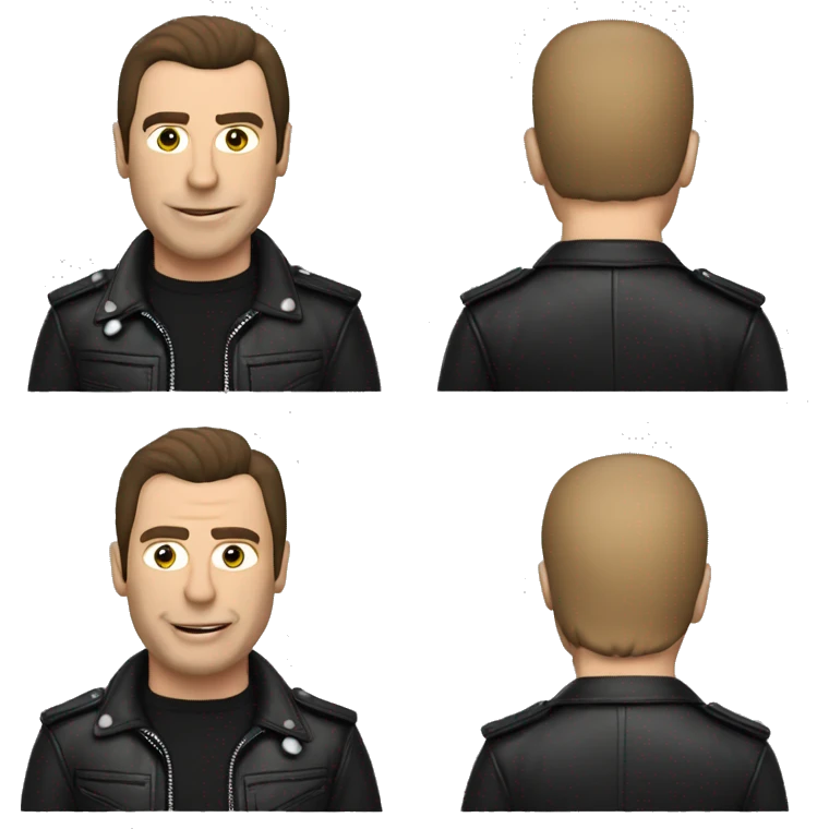 John travolta in leather jacket emoji