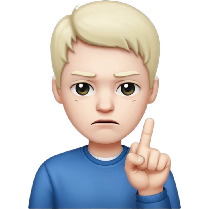 sad with a middle finger  emoji