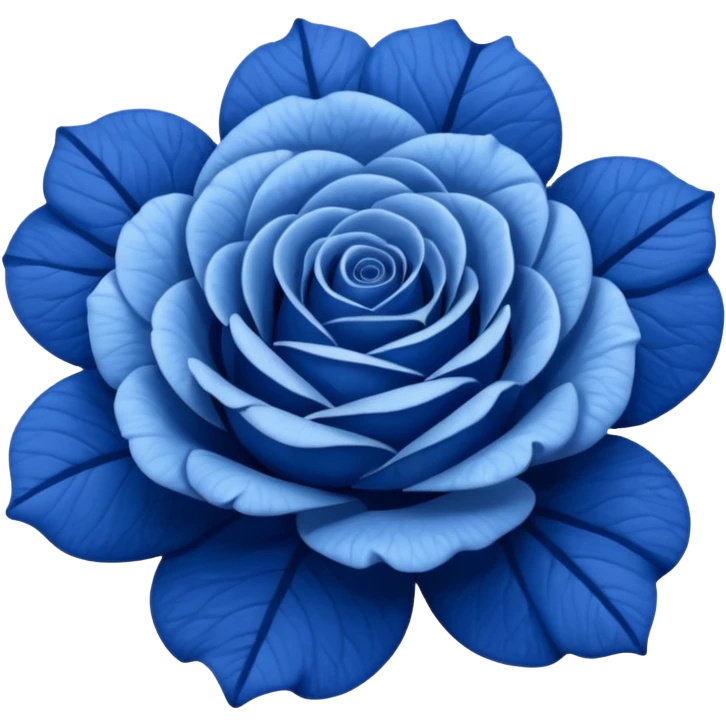 rose shape flower, no stem, now make it a indigo color emoji