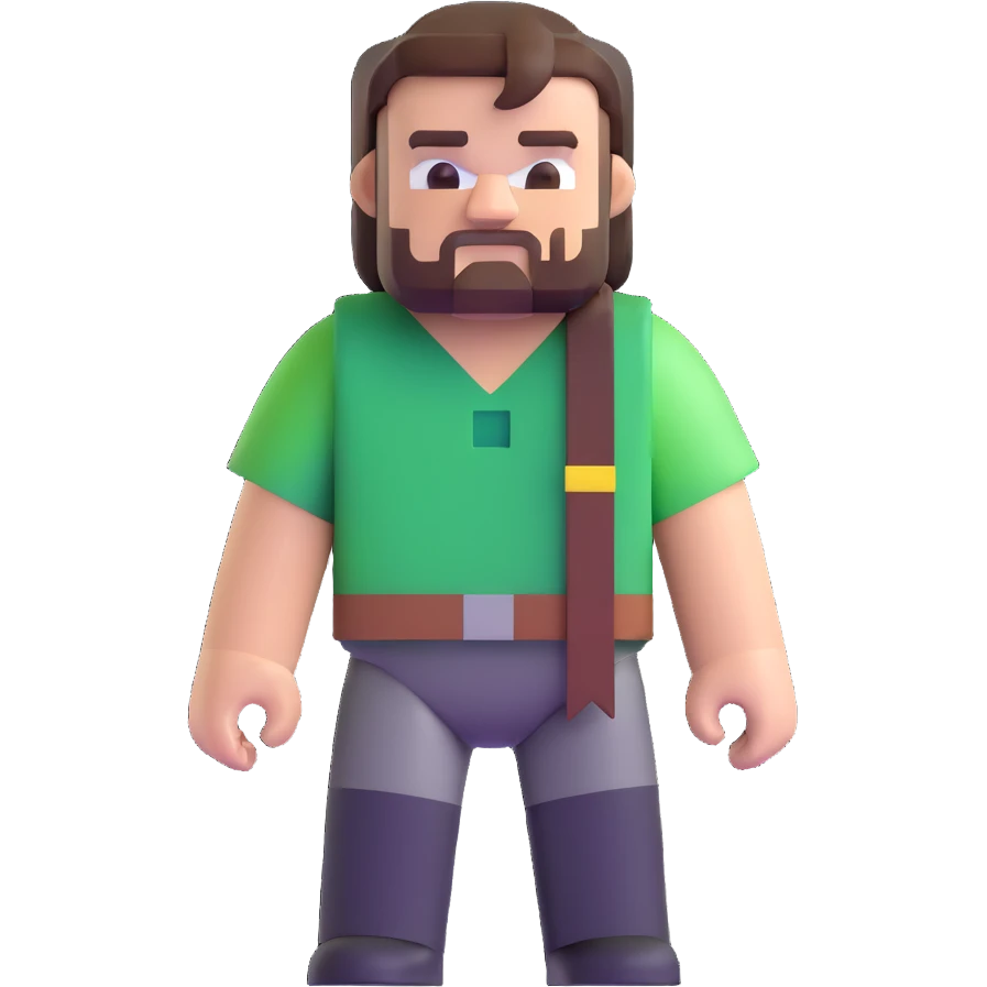 Jack Black as a Minecraft character emoji