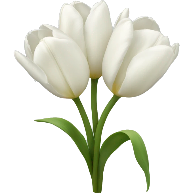 white tulips  emoji