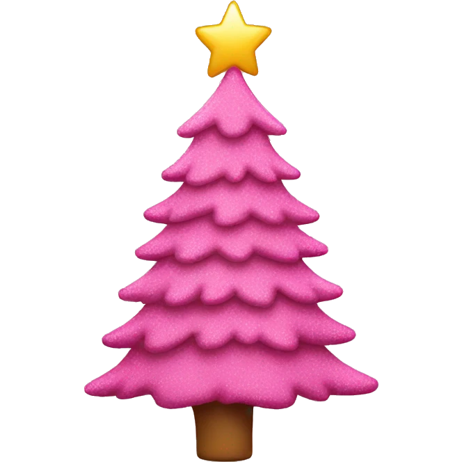 Pink Christmas tree emoji