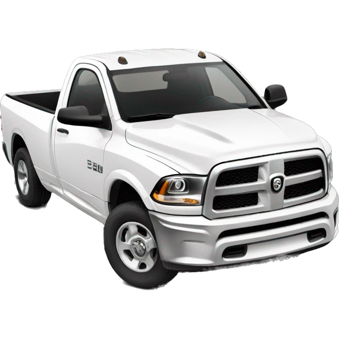 white ram truck single cab emoji