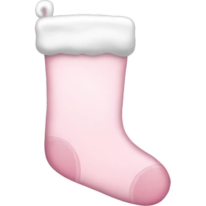  light pink Christmas stocking emoji