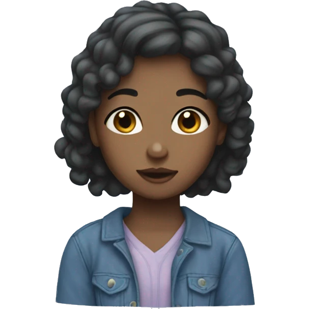 blue soft girl  emoji