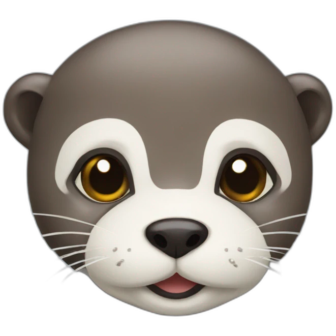 blue and white fured otter emoji