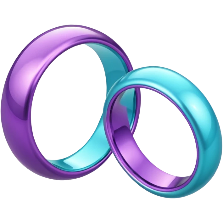 glitter purple and cian marry ring emoji