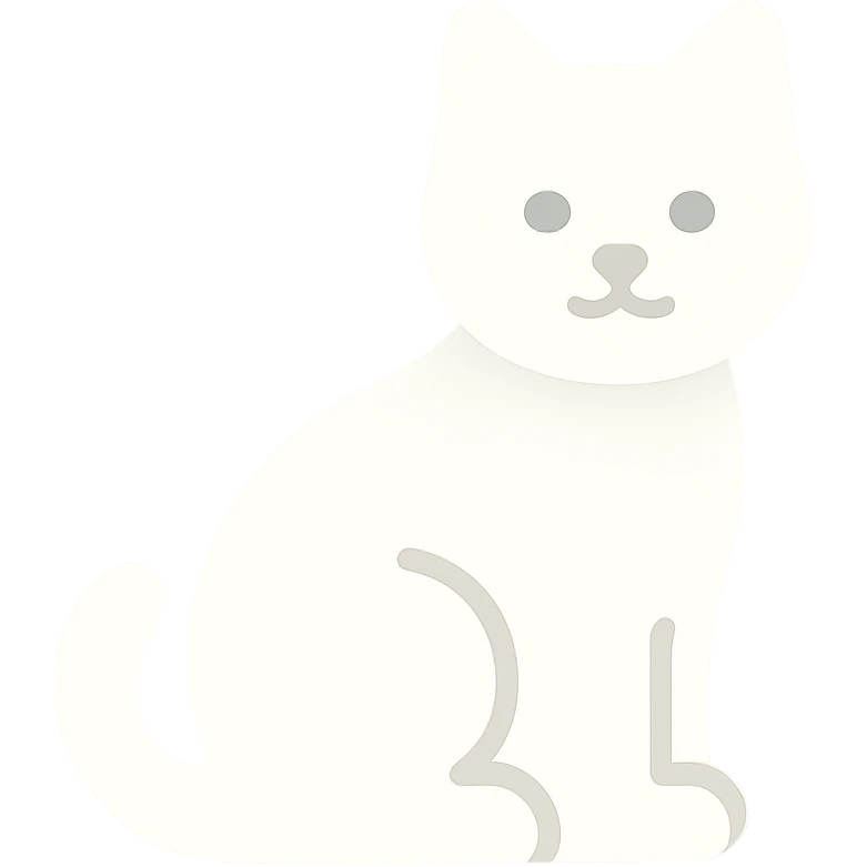Белый кот emoji