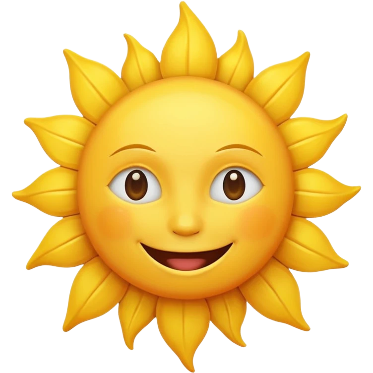 smiling sun emoji, simple and cheerful emoji