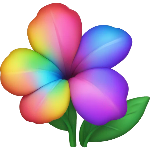 Rainbow flowers emoji