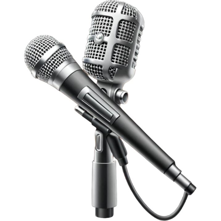 singer stage microphone emoji