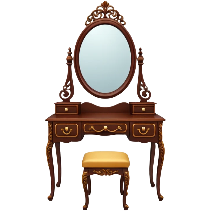 an old fashioned simple dressing table emoji