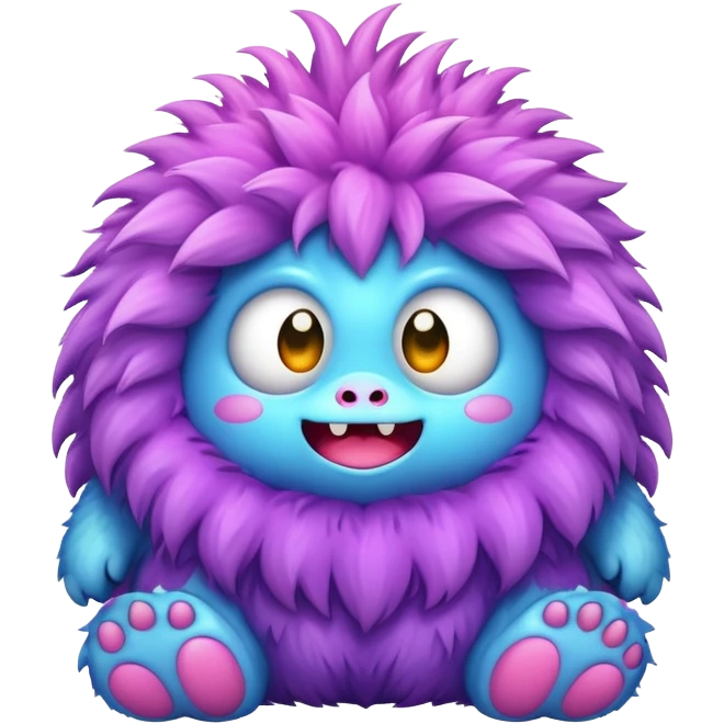 Baby fluffy monster emoji