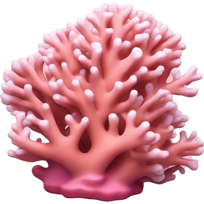 Pastel pink coral reef emoji