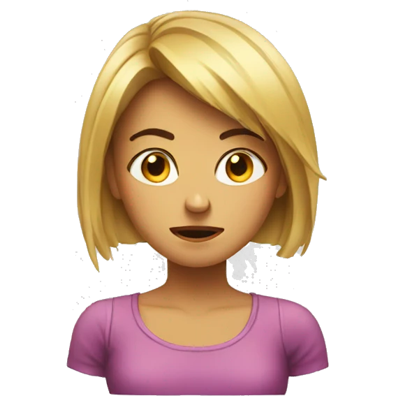 Dissatisfied girl emoji