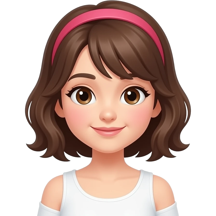 chica con pelo cafe blanca bailando emoji