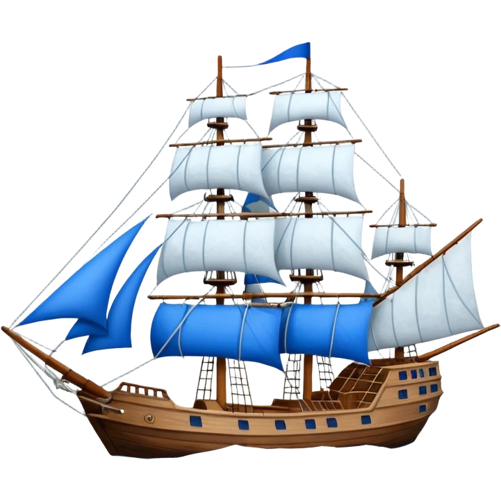 sailing ship expedition vessel going through ice emoji