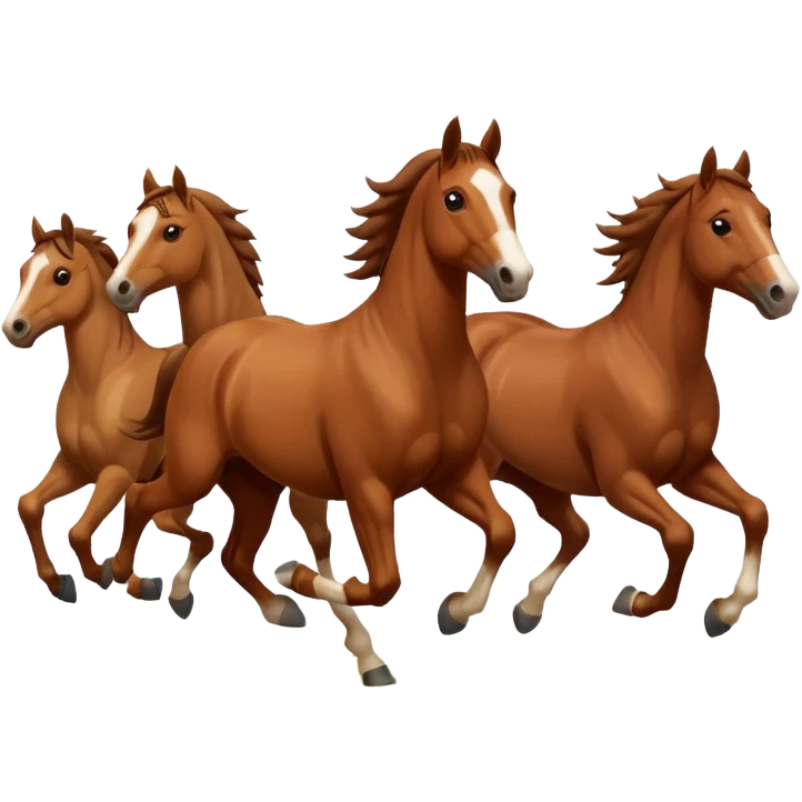 Hundred horses emoji