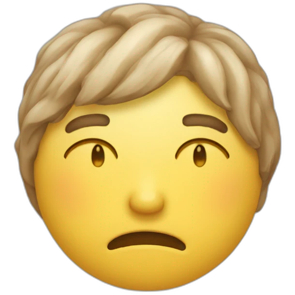 Visage qui pleure et est dégoûté en même temps emoji