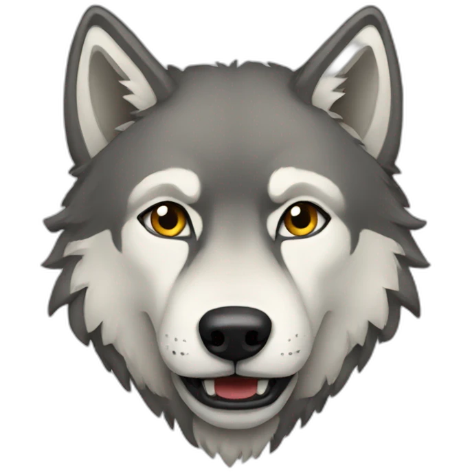 A wolf emoji
