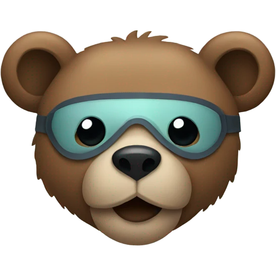 Bear with a face mask emoji