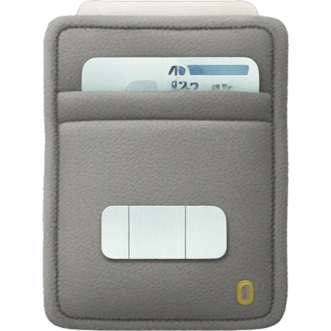 A grey plushie that looks like a vertical bank card emoji