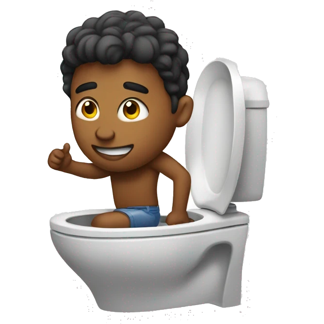 Guy coming out of toilet emoji