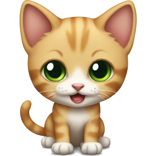 Kitten with 3 legs emoji