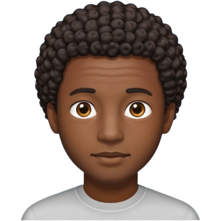 a black guy with shortscurls emoji