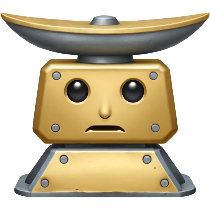 Anvil with a face emoji