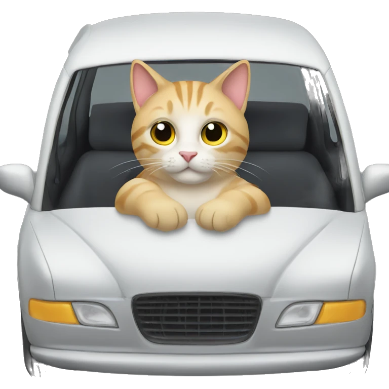 Cat in a car emoji
