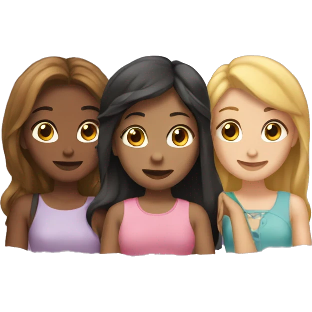 3 girls best friends  emoji