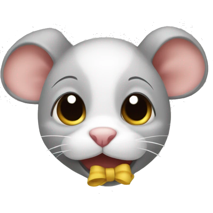 Ratinha com laço emoji