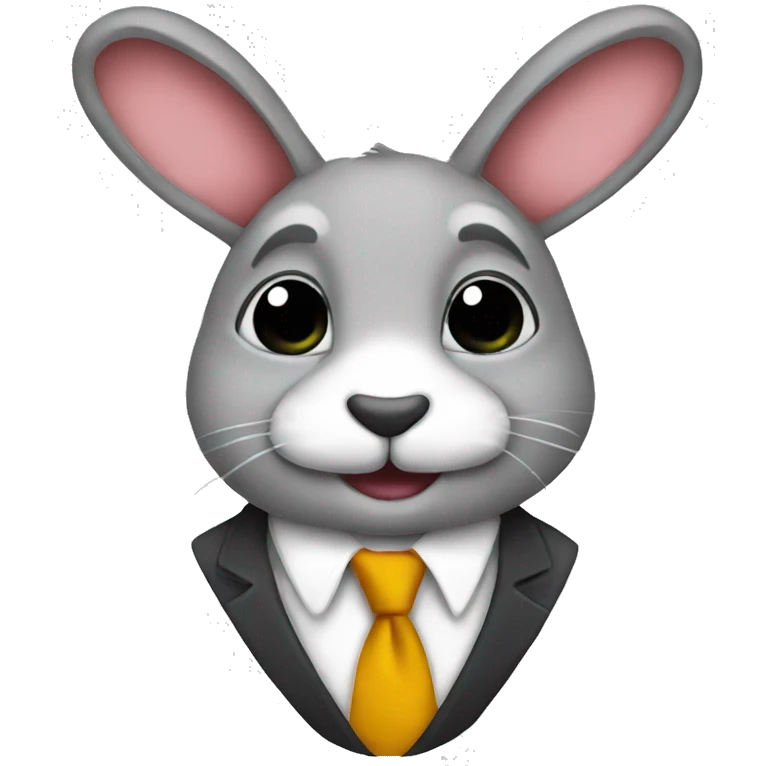 Rabit with a tie emoji