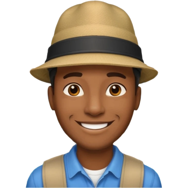 City Tour Guide black man  emoji
