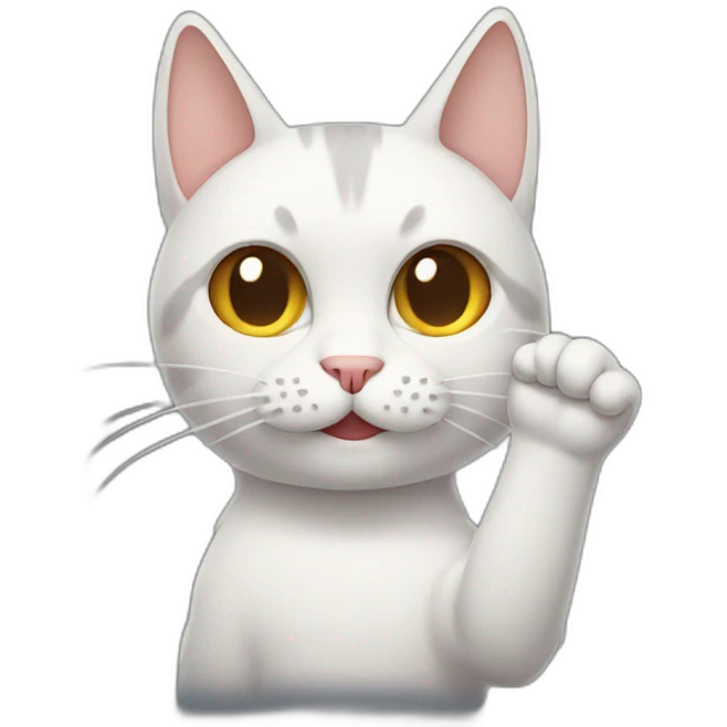 middle finger cat emoji