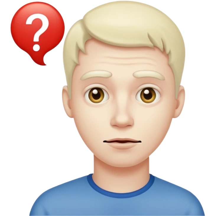 Weird man with a question  emoji