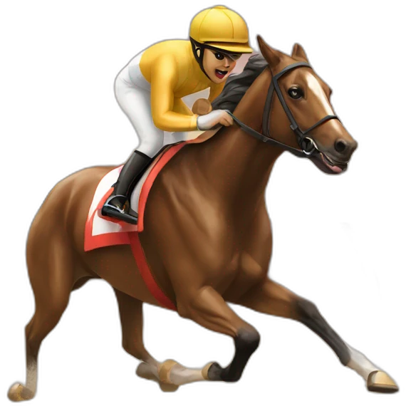 Pancake dog horse racing emoji