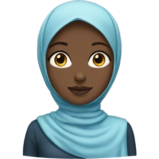 Girl with Hijab and blue eyes emoji