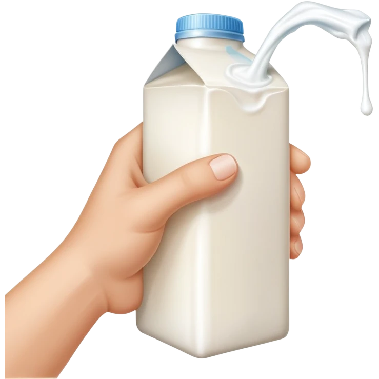 hand grabbing milk emoji