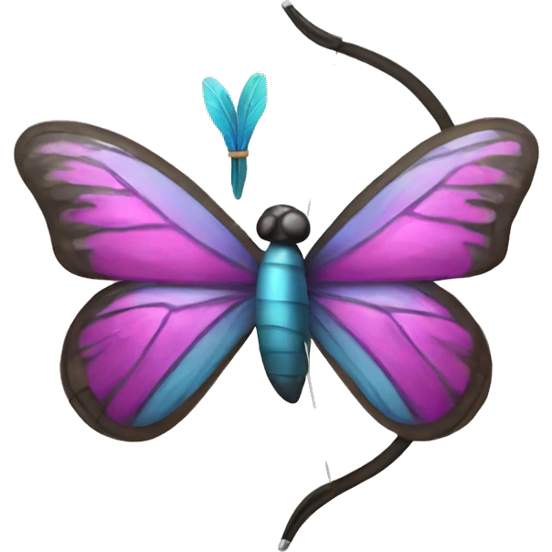 A butterfly with a bow and arrow emoji