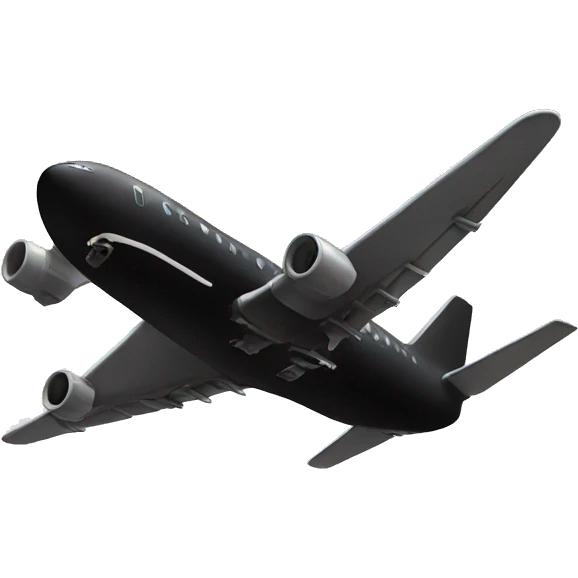 Black plane in the sky  emoji