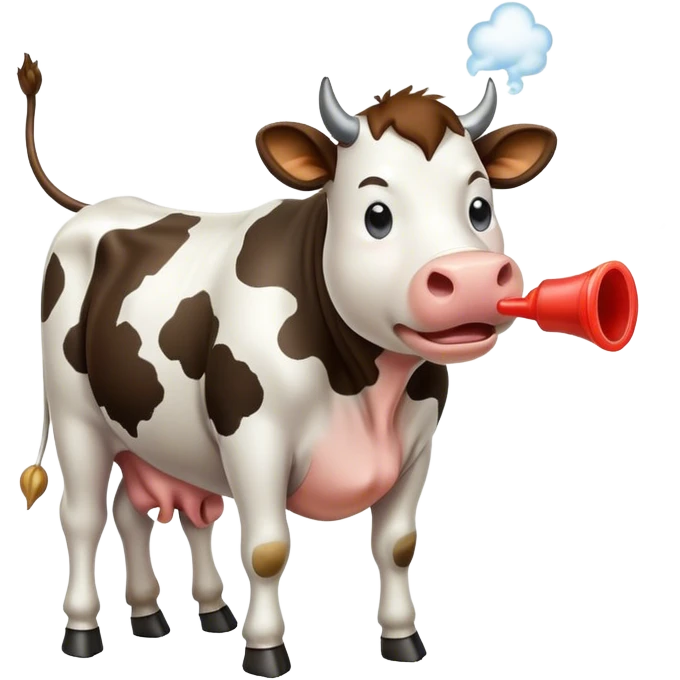 Cow farting emoji
